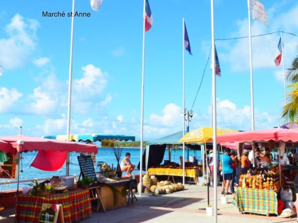 Studio Village Vacances,Vue Mer, Plage A 30M ,Wifi A Sainte Anne Eksteriør billede